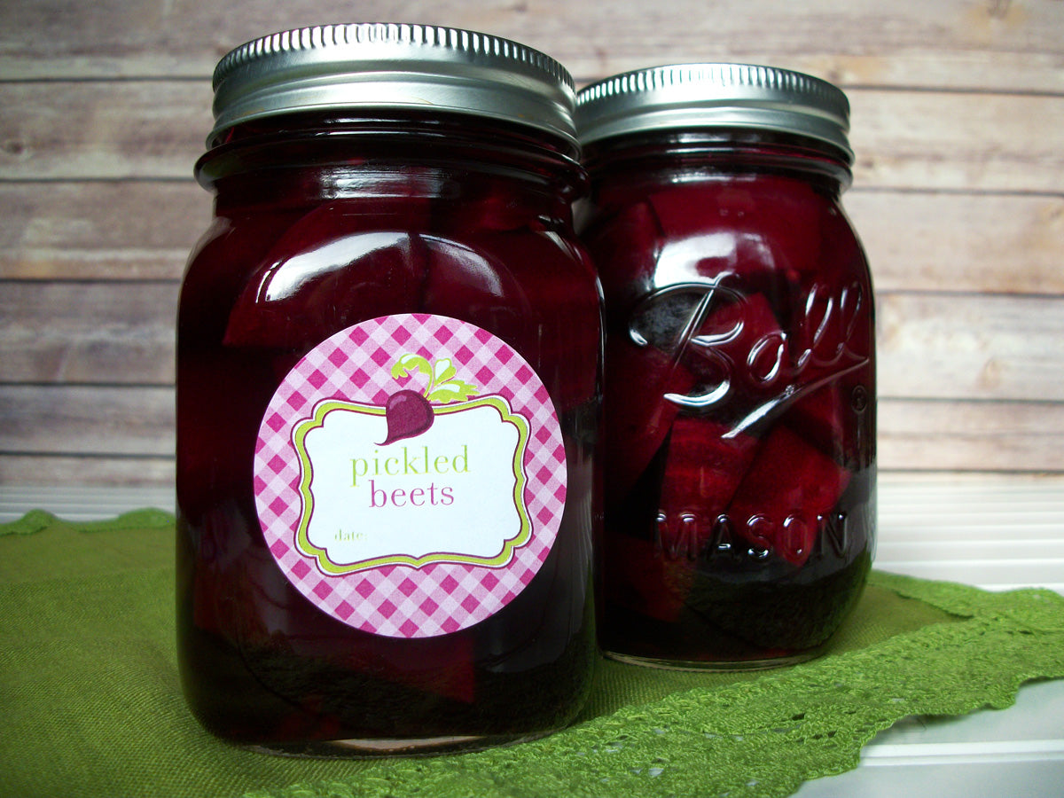 Cute Pickled Beets Mason Jar Labels | CanningCrafts.com