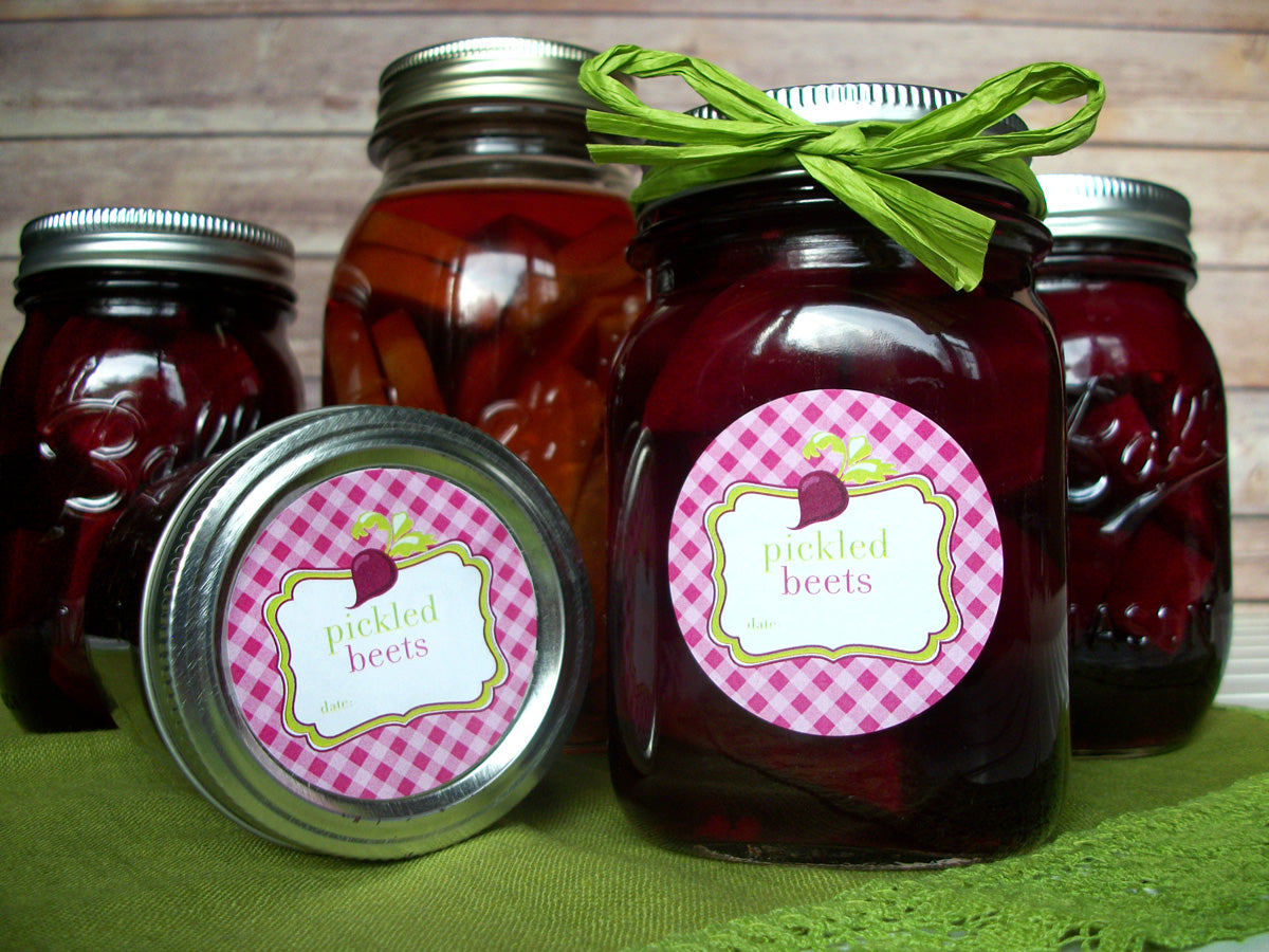 Cute Pickled Beets Canning Jar Labels | CanningCrafts.com