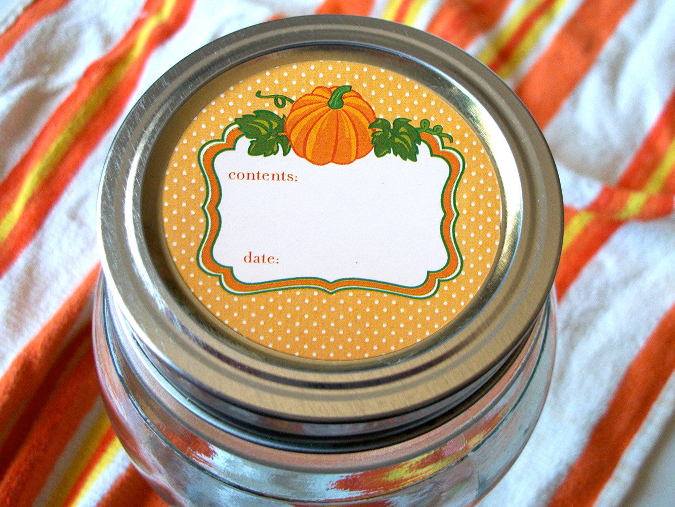 Pumpkin Mason Jar Labels | CanningCrafts.com