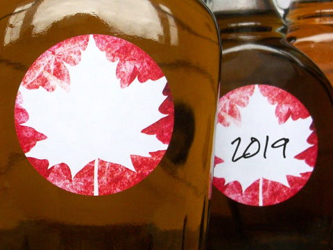 Red Leaf Maple Syrup Labels | CanningCrafts.com
