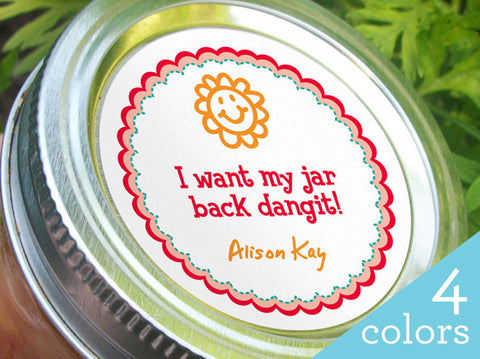 Custom I Want My Jar Back Dangit Return Jar Canning Labels | CanningCrafts.com