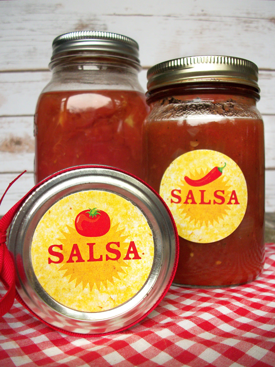 Tomato & Pepper Salsa Canning Jar Labels | CanningCrafts.com