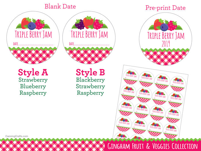 Triple Berry Jam Jar Labels | CanningCrafts.com