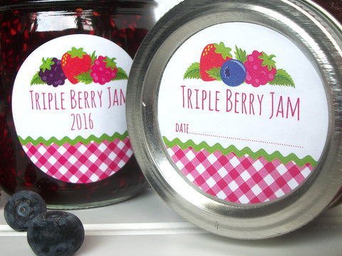 Triple Berry Jam Jar Labels | CanningCrafts.com
