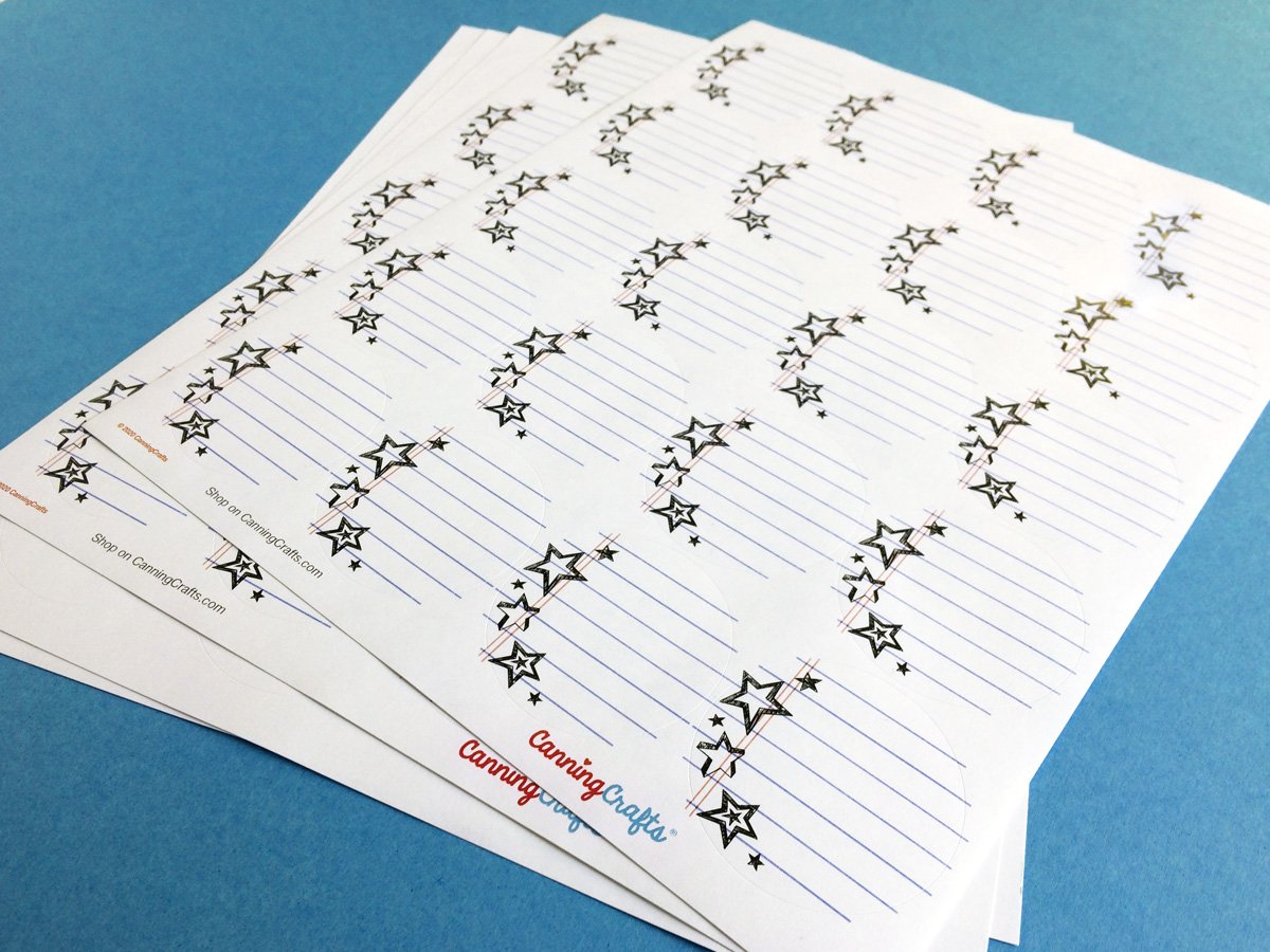 VALUE PACK Notebook Canning Labels, inexpensive pantry mason jar label ...