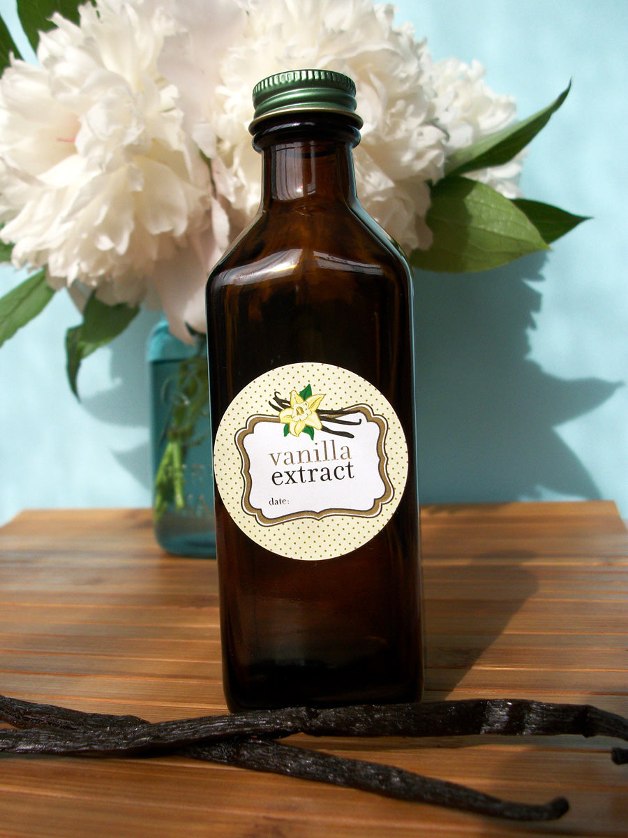 Cute Vanilla Extract Bottle Labels | CanningCrafts.com