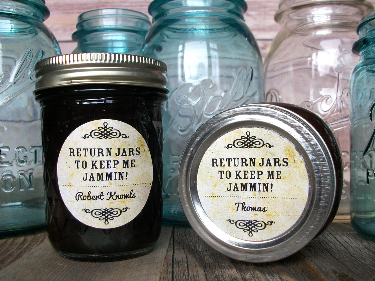 Custom Vintage Return Jars to Keep Me Jammin Canning Labels | CanningCrafts.com