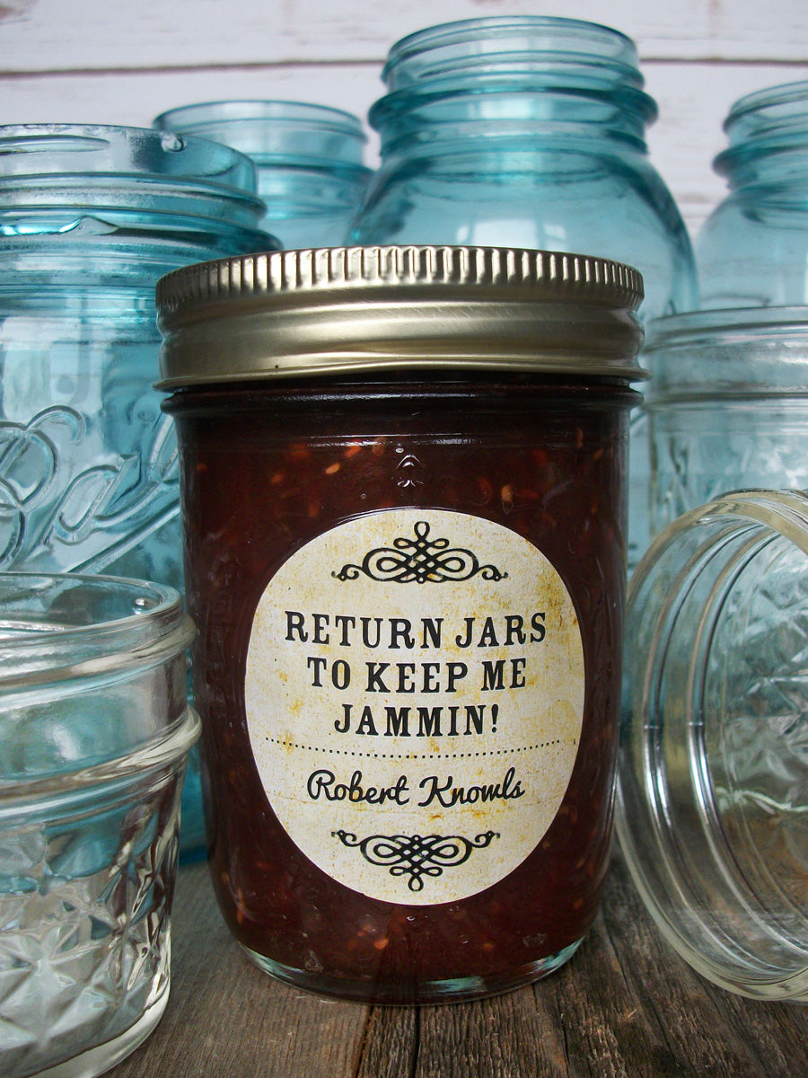 Jarming Collections Glass Spice Jars/Bottles -Mini Mason Spice