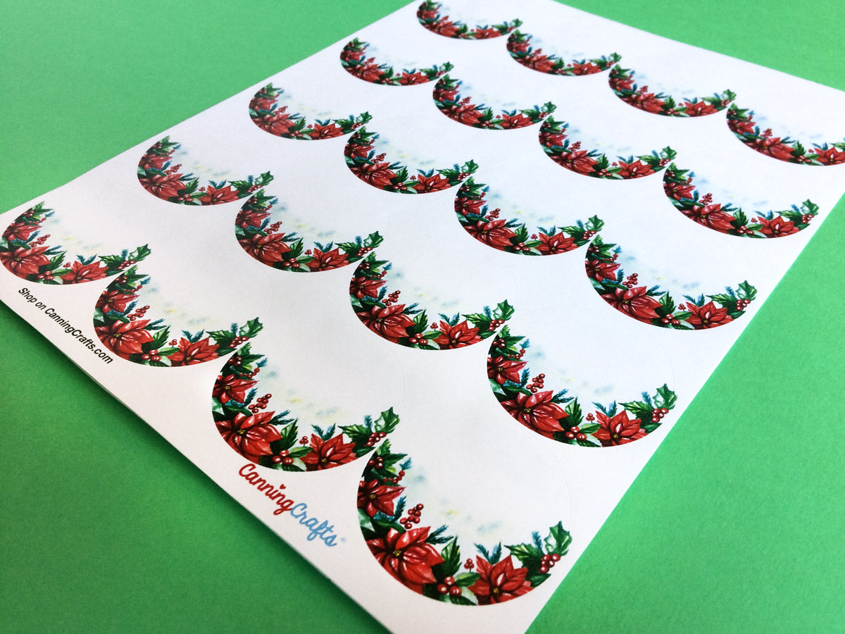 Watercolor Christmas Canning Labels | CanningCrafts.com