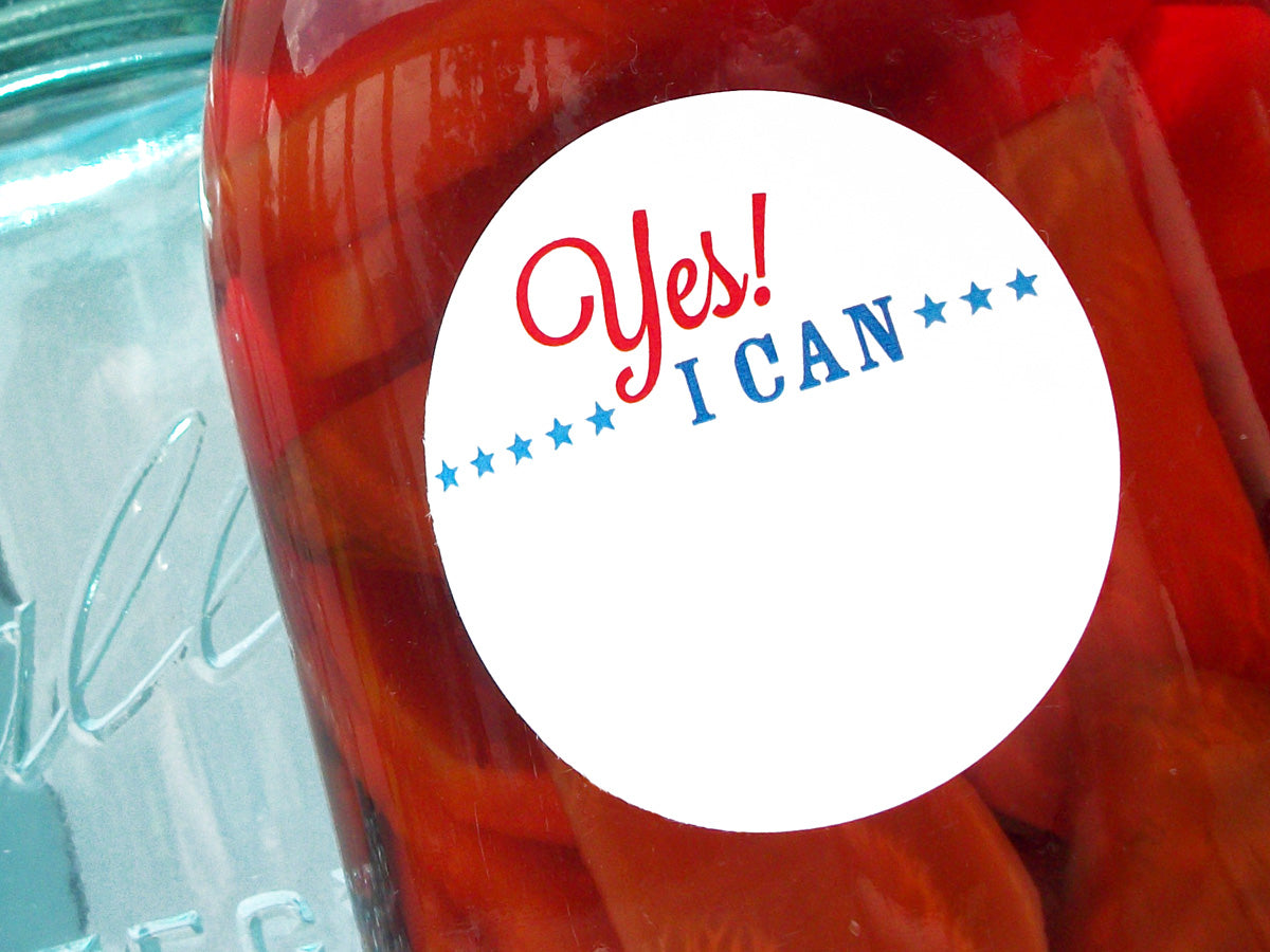 Patriotic Yes I Can Victory Garden Canning Labels | CanningCrafts.com