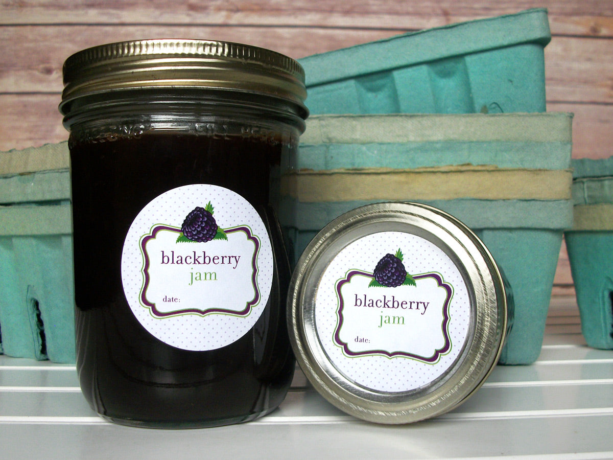 Blackberry Jam Mason Canning Jar Labels | CanningCrafts.com
