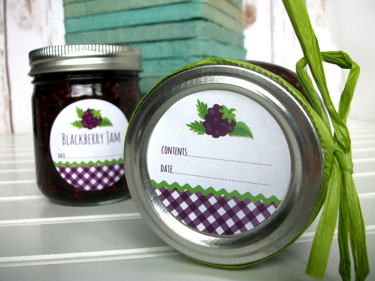 Blackberry Jam Canning Jar Label | CanningCrafts.com