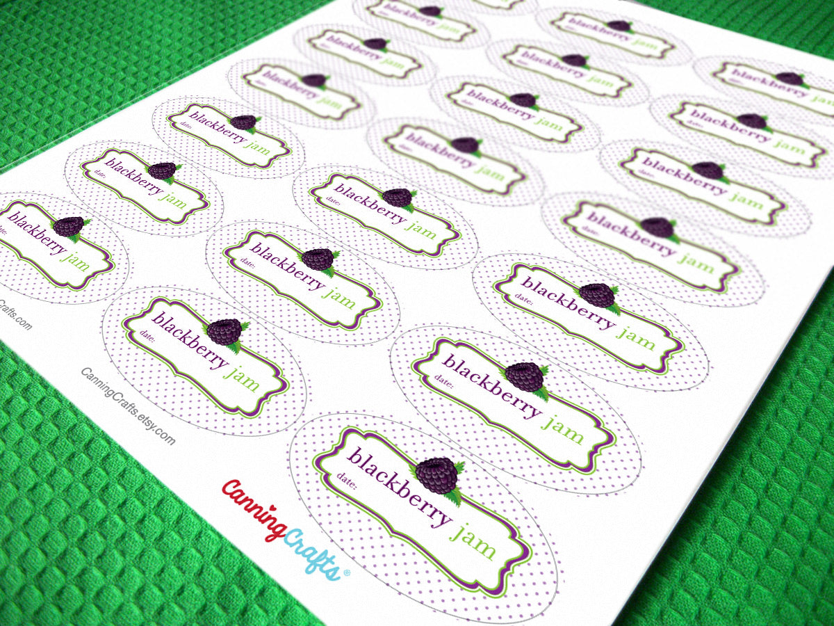 Cute Blackberry Jam Oval Canning Labels fit quilted jam jars – CanningCrafts cute-blackberry-jam-oval-canning-labels-fit-quilted-jam-jars-canningcrafts