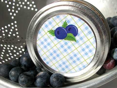 Plaid Blueberry Canning Labels | CanningCrafts.com