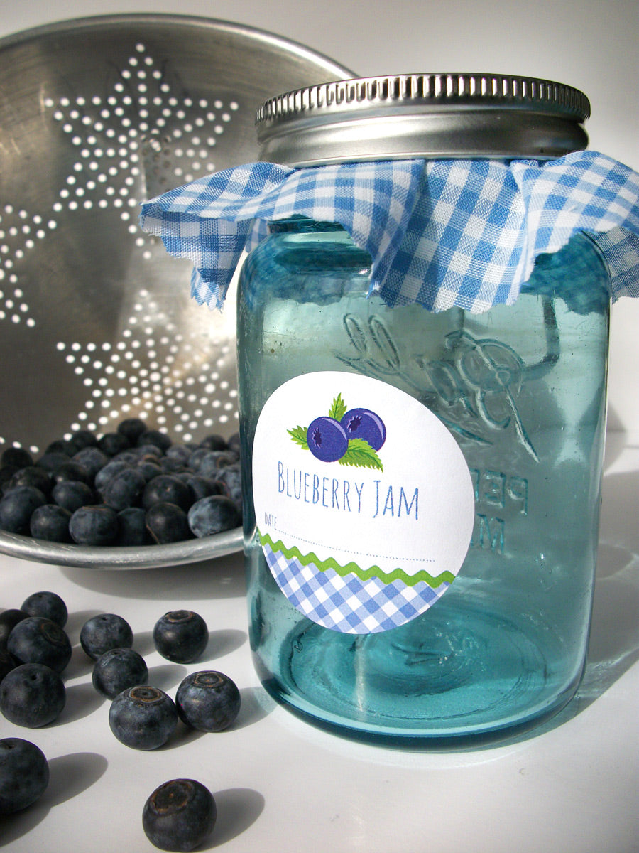 Blueberry Jam Canning Jar Label | CanningCrafts.com