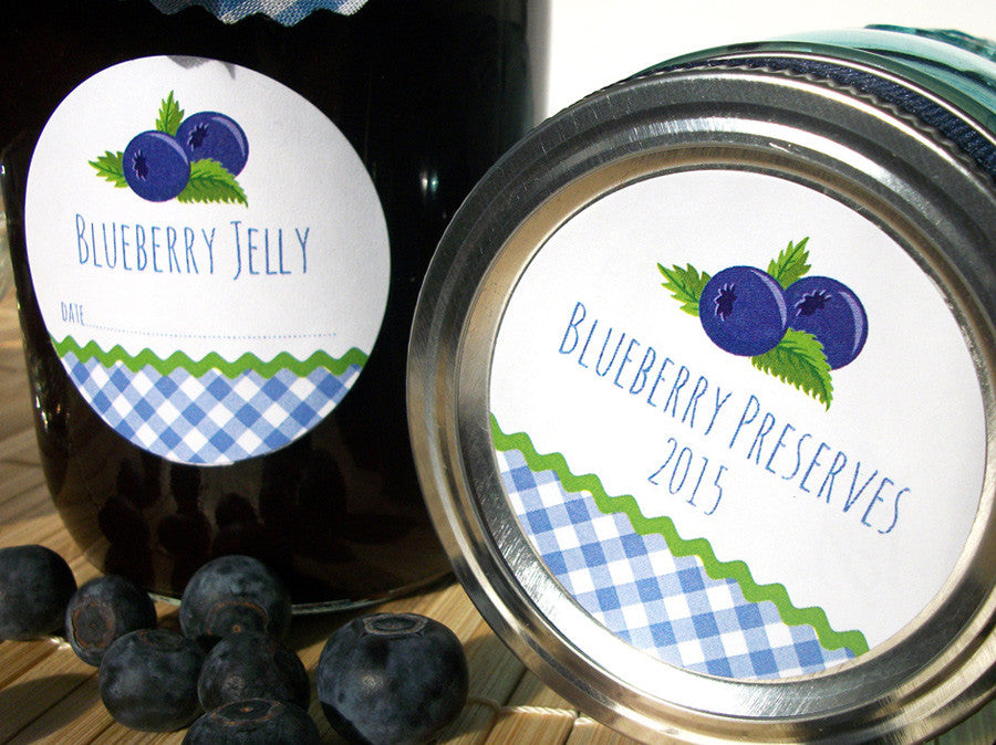 Blueberry Jelly & Preserves Canning Labels | CanningCrafts.com