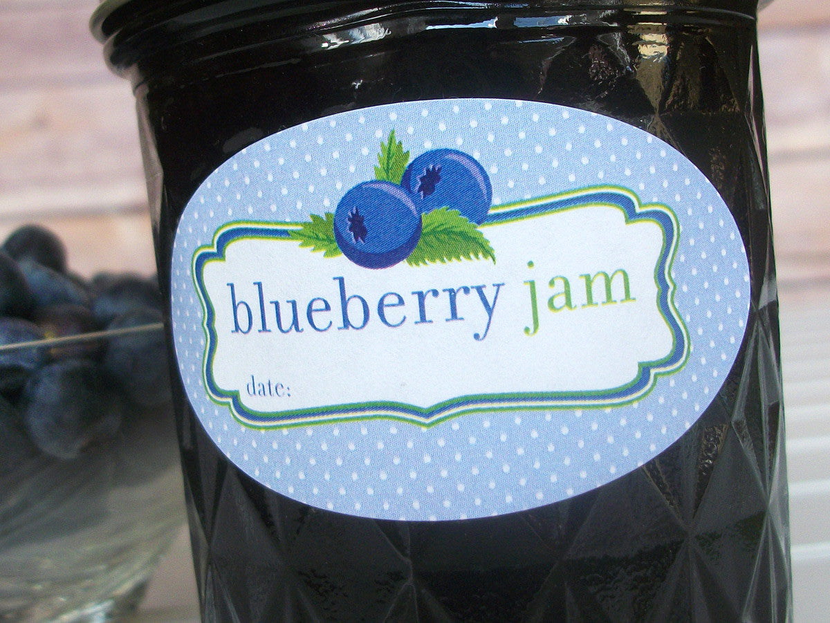 Blueberry Jam Canning Labels | CanningCrafts.com