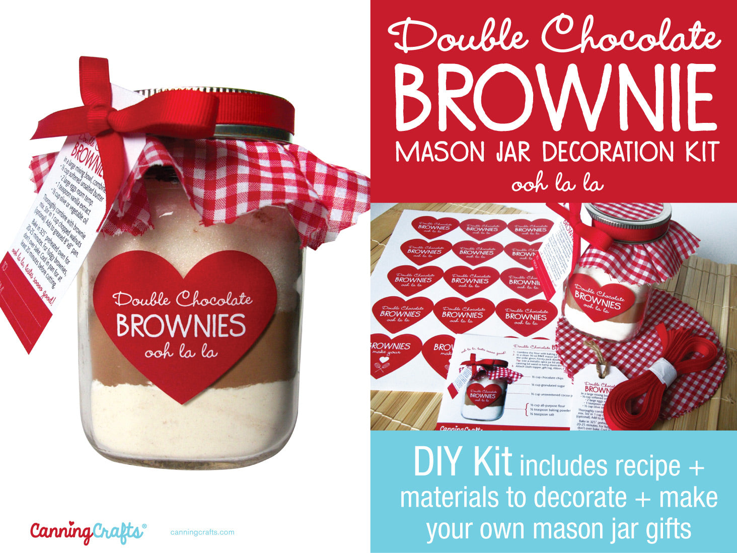 brownie mix in a jar gift | CanningCrafts.com