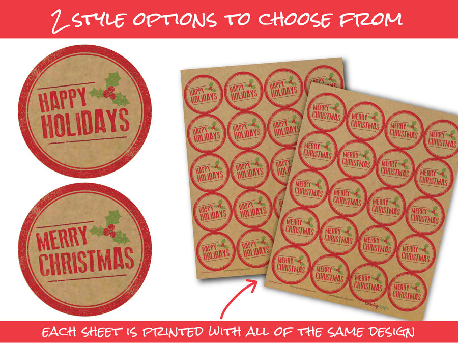 kraft-rubber-stamp-christmas-labels-happy-holiday-merry-christmas-canningcrafts