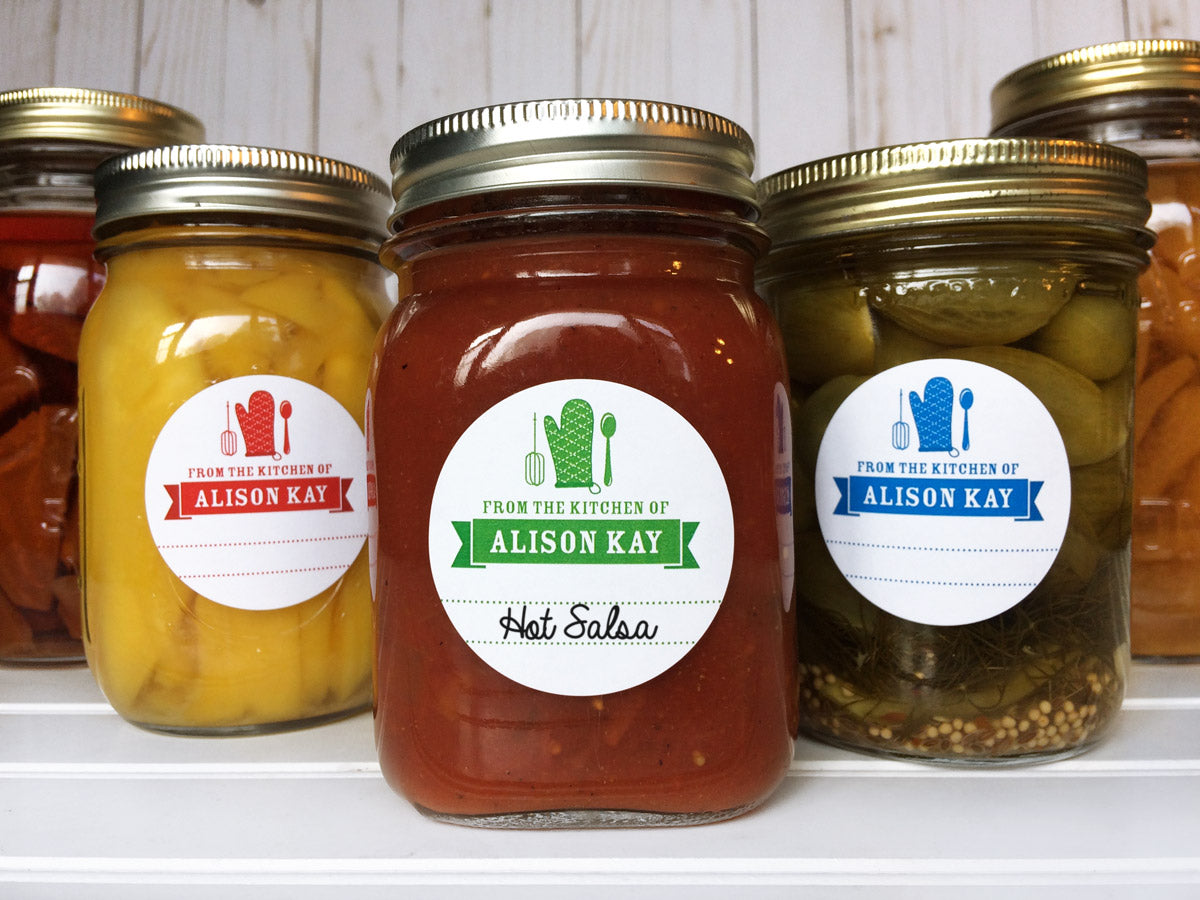 Custom Colorful From the Kitchen Labels print with YOUR name & color ...