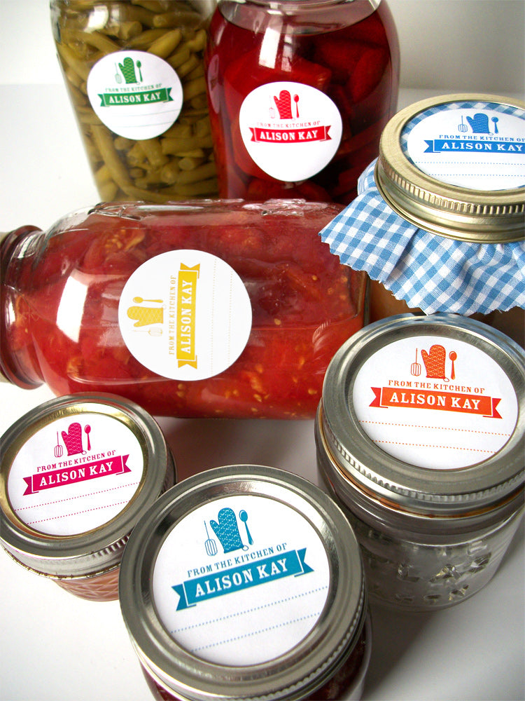Customized Kitchen Labels Custom Colorful Holiday Kitchen Labels, From the Kitchen of labels ...