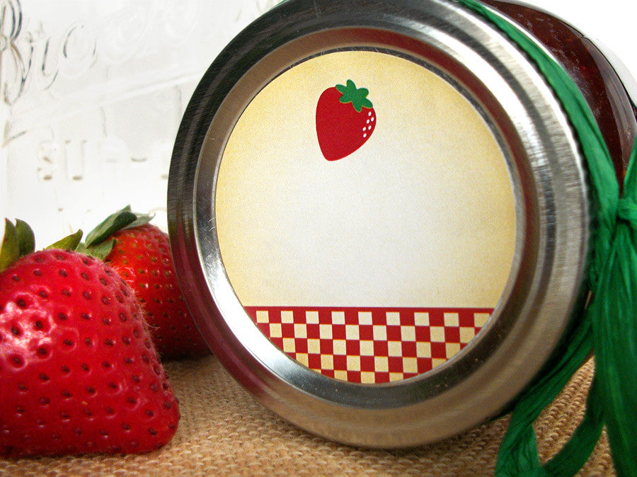 Country Strawberry Canning Labels | CanningCrafts.com