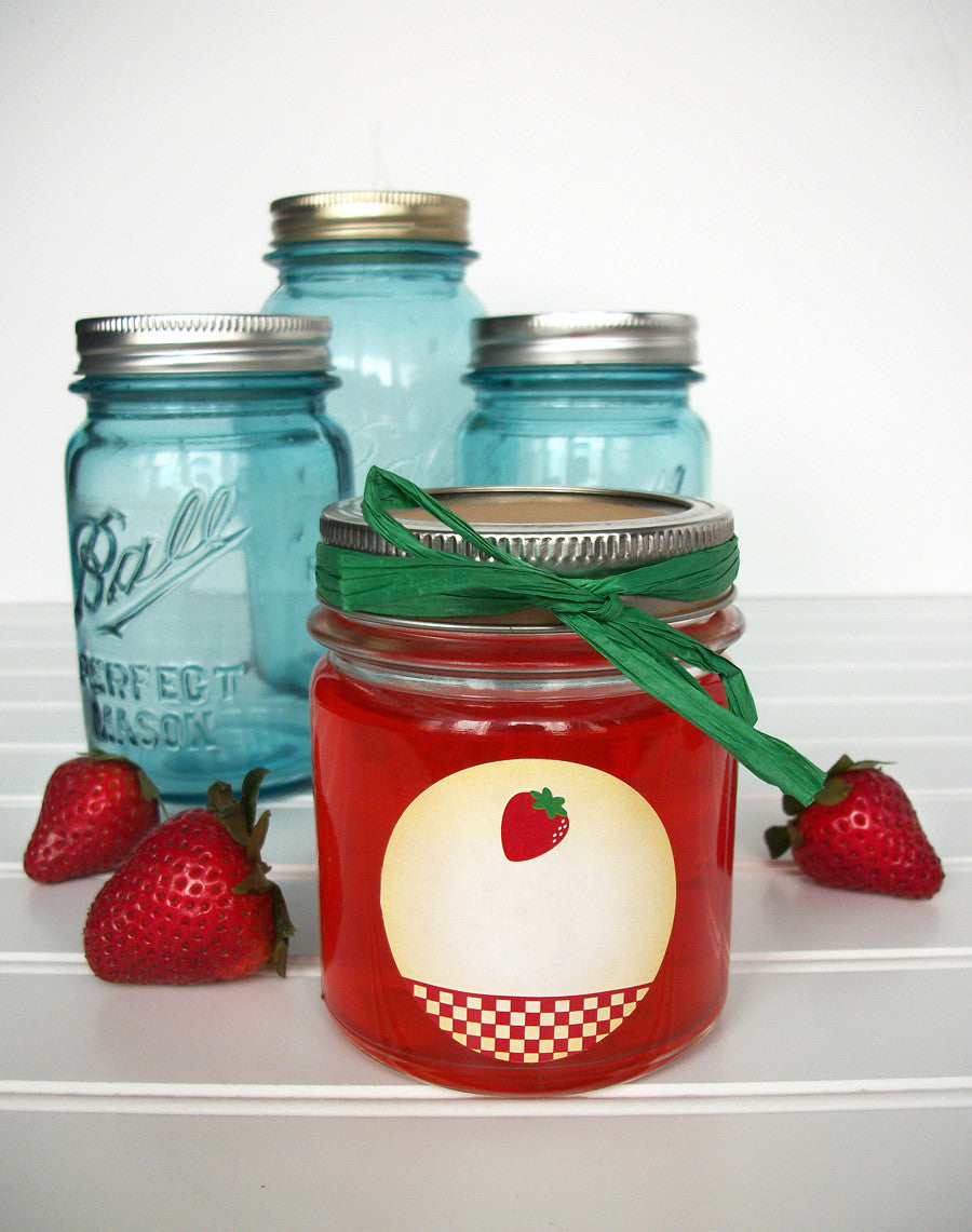 Country Strawberry Canning Jar Labels | CanningCrafts.com