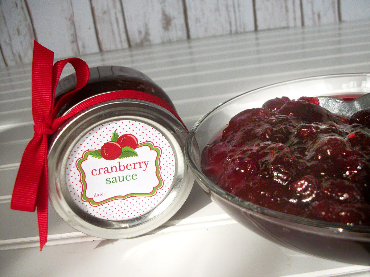 cranberry sauce canning jar label | CanningCrafts.com