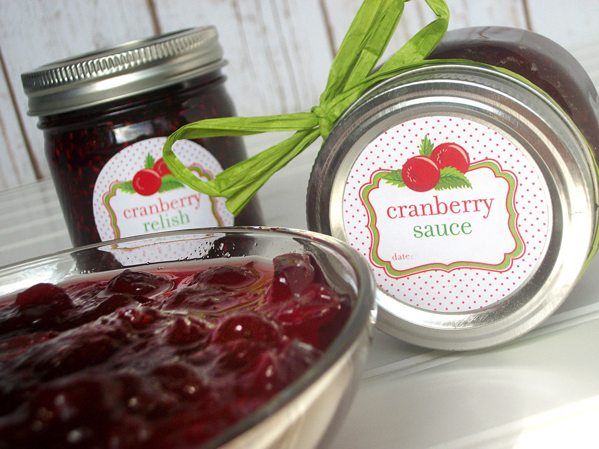cranberry sauce & relish canning jar label | CanningCrafts.com
