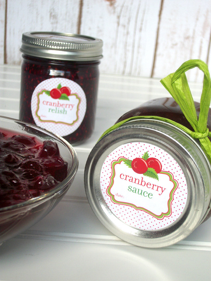 cranberry sauce & relish canning labels | CanningCrafts.com
