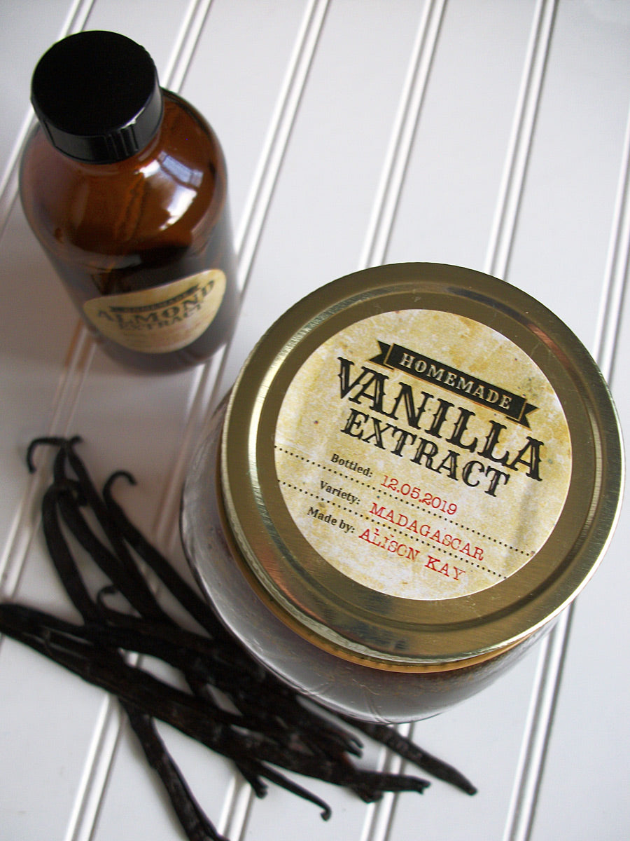 Custom Antique Vanilla Extract Labels | CanningCrafts.com