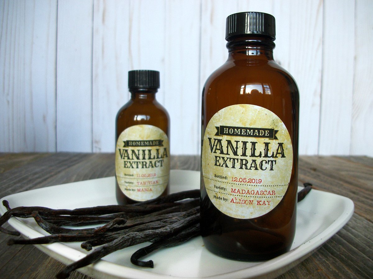 Custom Antique Vanilla Extract Labels | CanningCrafts.com