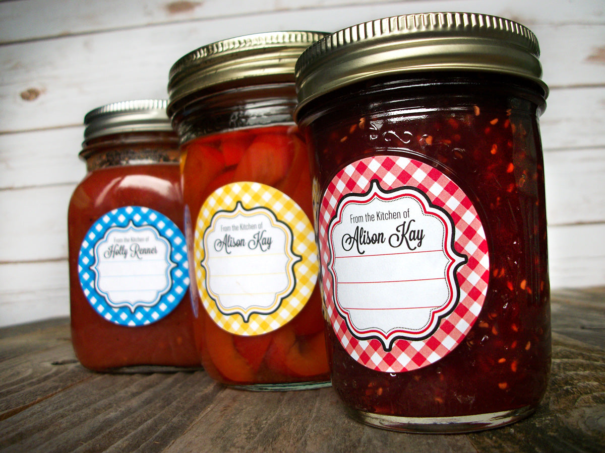 Custom Kitchen Canning Labels printed with your name | CanningCrafts.com