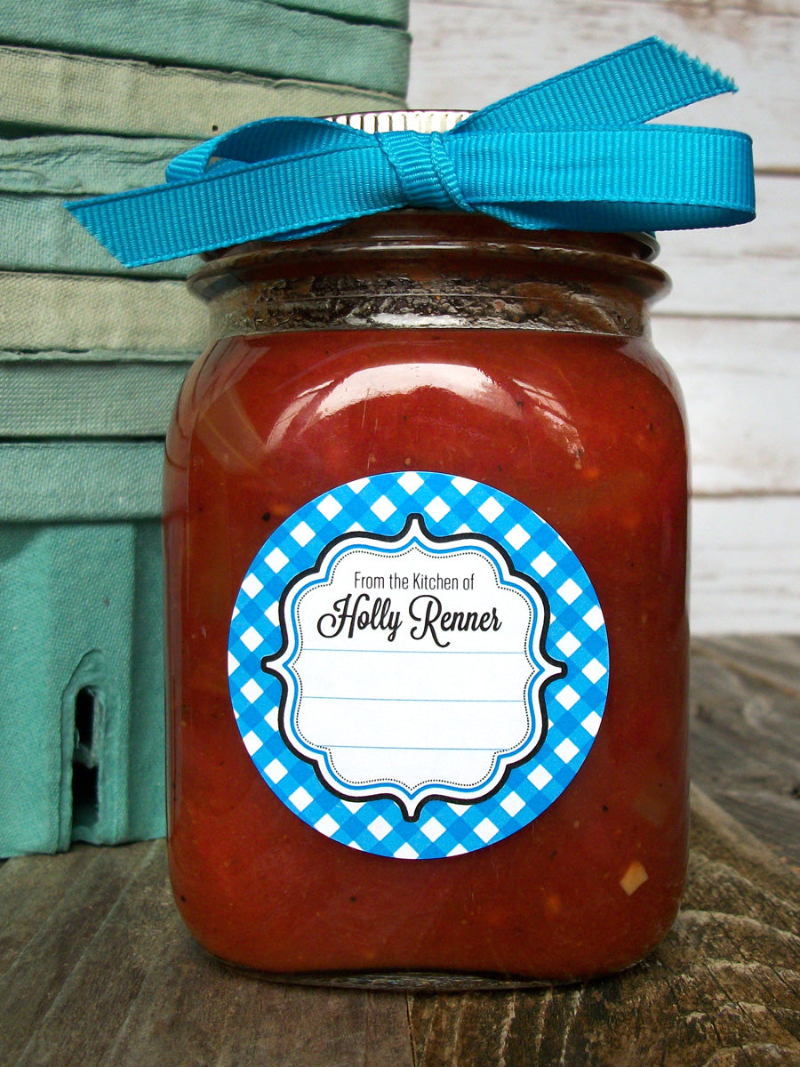 Gingham Honey Bee Jam Jar Decoration Kit for mason canning jar gifts –  CanningCrafts