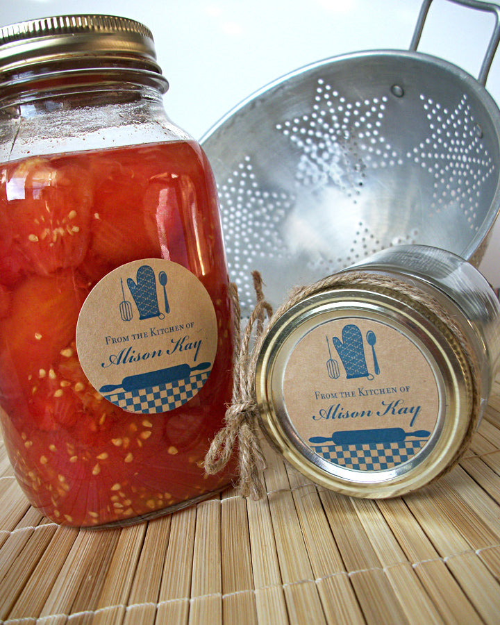 Custom Blue Kitchen Canning Jar Labels | CanningCrafts.com