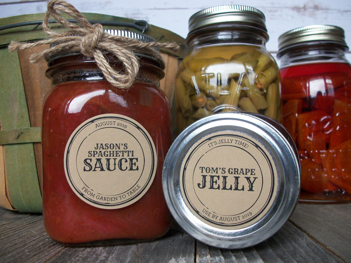 Custom Kraft Apothecary Canning Labels | CanningCrafts.com