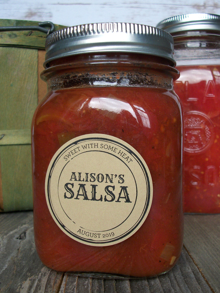 Customizable Canning Labels Custom Kraft Apothecary Canning Labels for jam jar candles sugar scrub ...