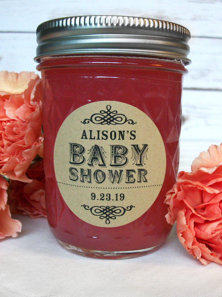 Custom Kraft Baby Shower Canning Labels for shower favor jars –  CanningCrafts, image size:900x1200