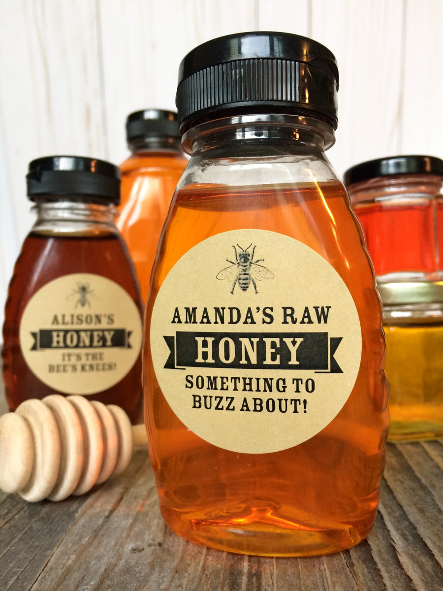 Custom kraft honey labels for backyard beekeepers | CanningCrafts.com