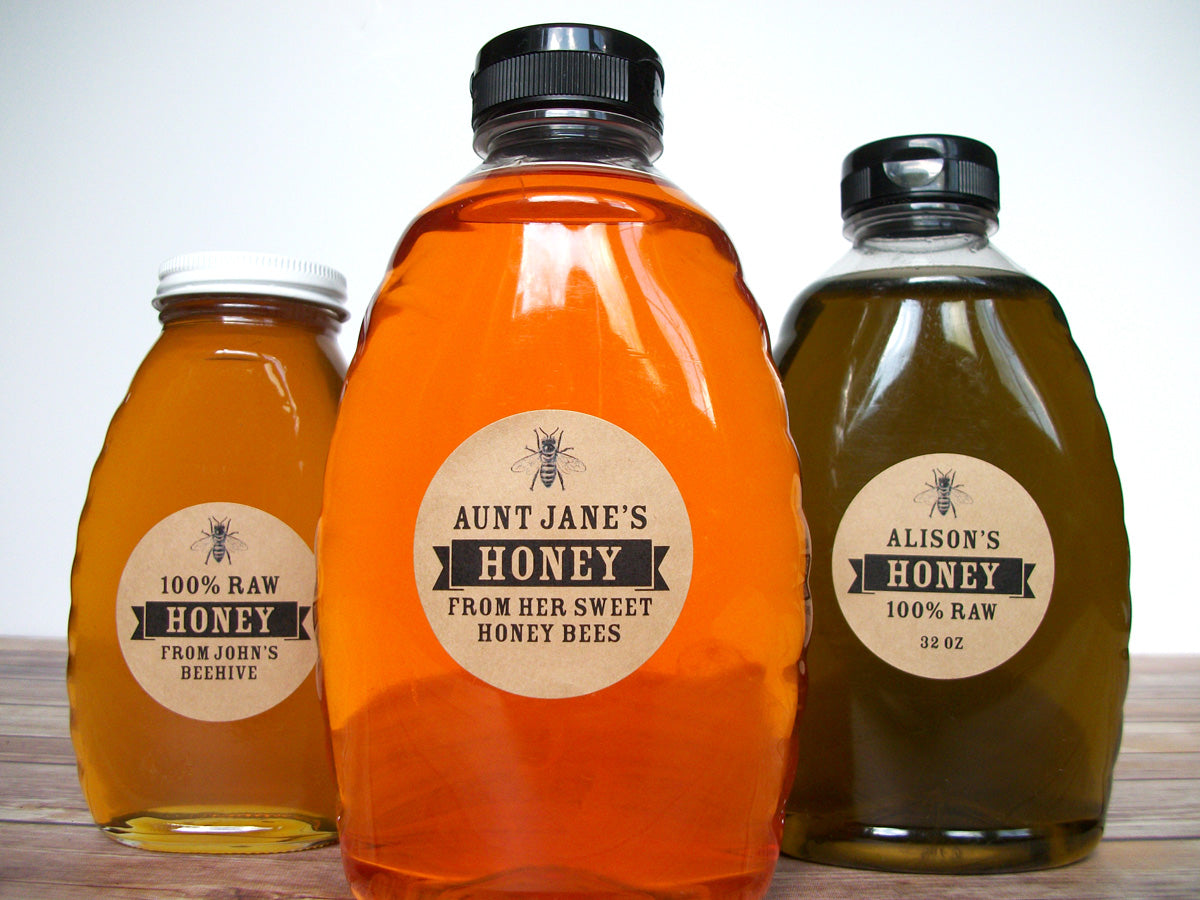 custom kraft honey labels | CanningCrafts.com