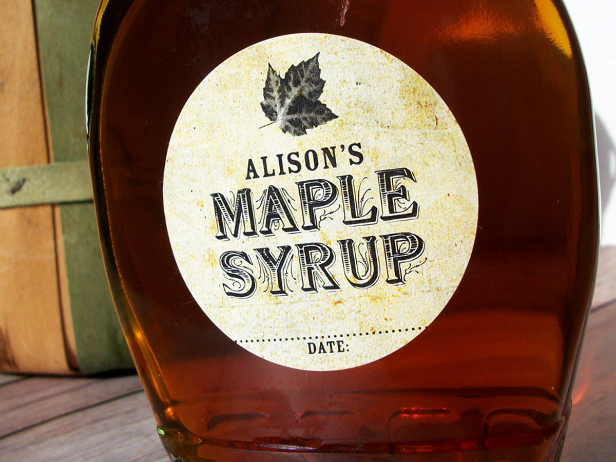 Custom Vintage Maple Syrup Label | CanningCrafts.com