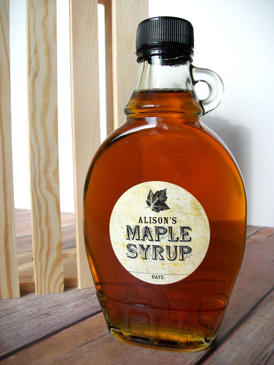 Custom Vintage Maple Syrup Bottle Label | CanningCrafts.com