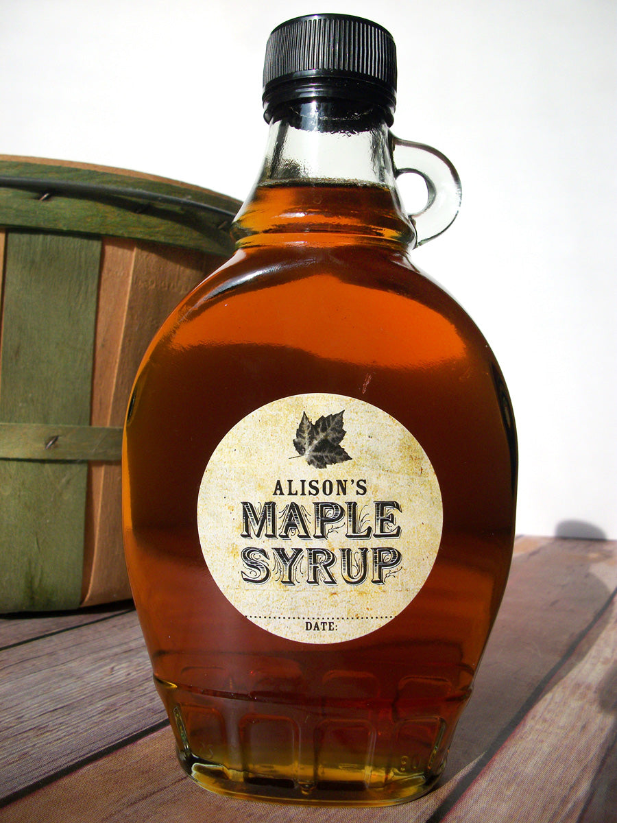 Custom Vintage Maple Syrup Bottle Label | CanningCrafts.com