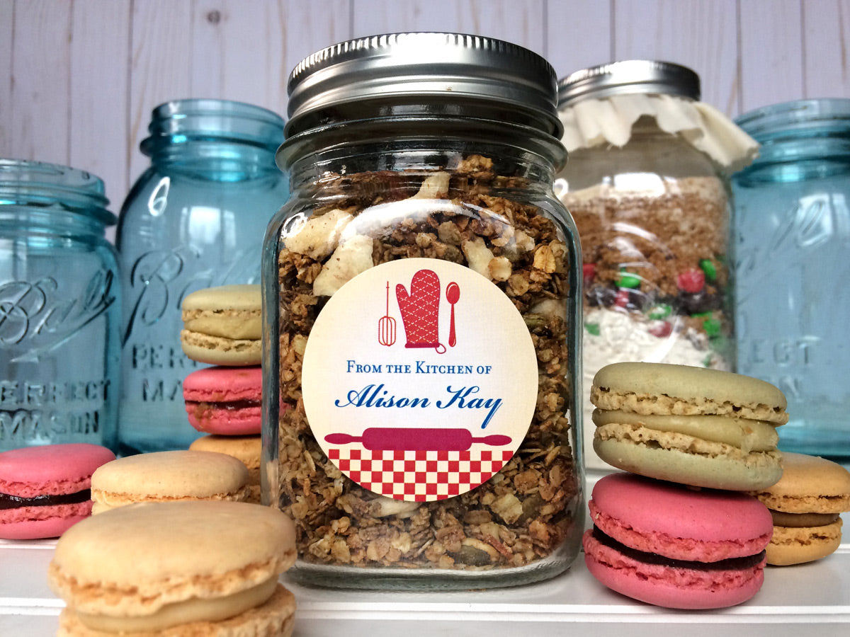 Custom Red Kitchen Canning Labels | CanningCrafts.com