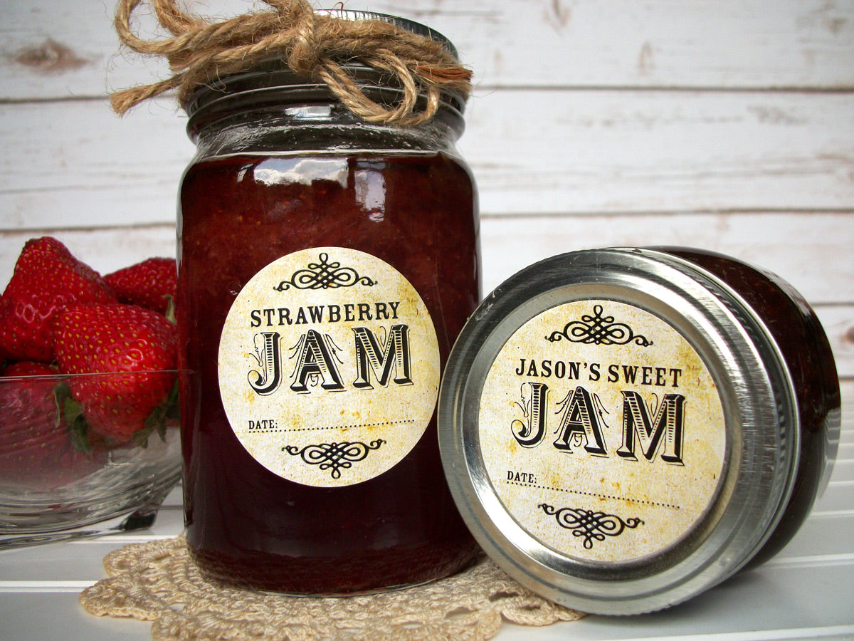 custom vintage canning jam jar labels | CanningCrafts.com