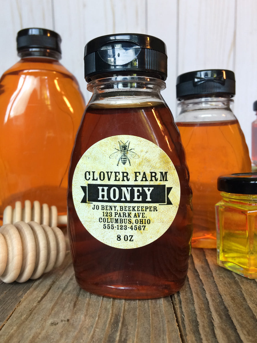 Custom vintage honey bottle labels | CanningCrafts.com