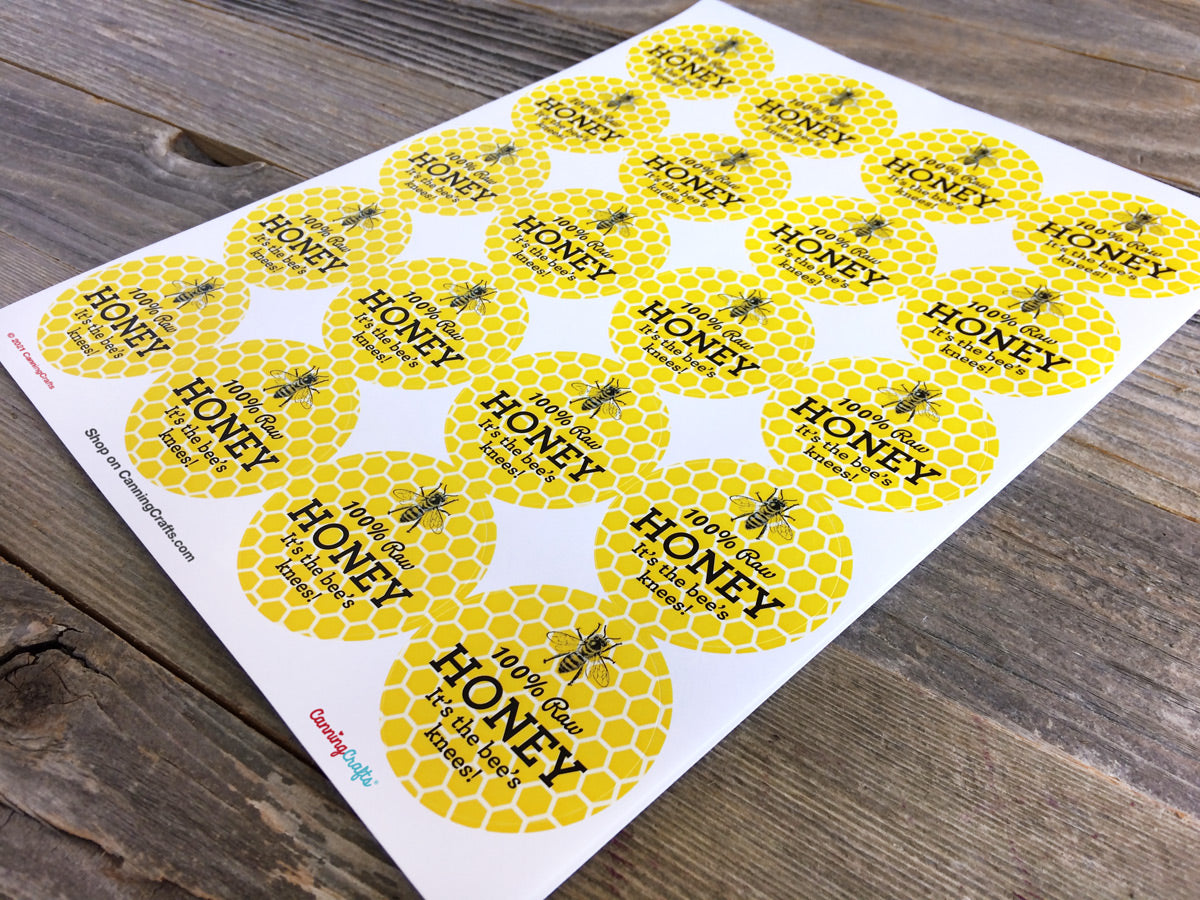 Custom Yellow Honey Bee Labels make great backyard beekeeper gifts – CanningCrafts custom-yellow-honey-bee-labels-make-great-backyard-beekeeper-gifts-canningcrafts