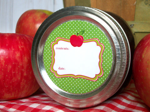 Cute Apple Canning Labels | CanningCrafts.com