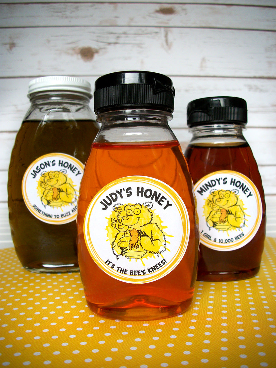 Custom Cute Bear honey labels | CanningCrafts.com