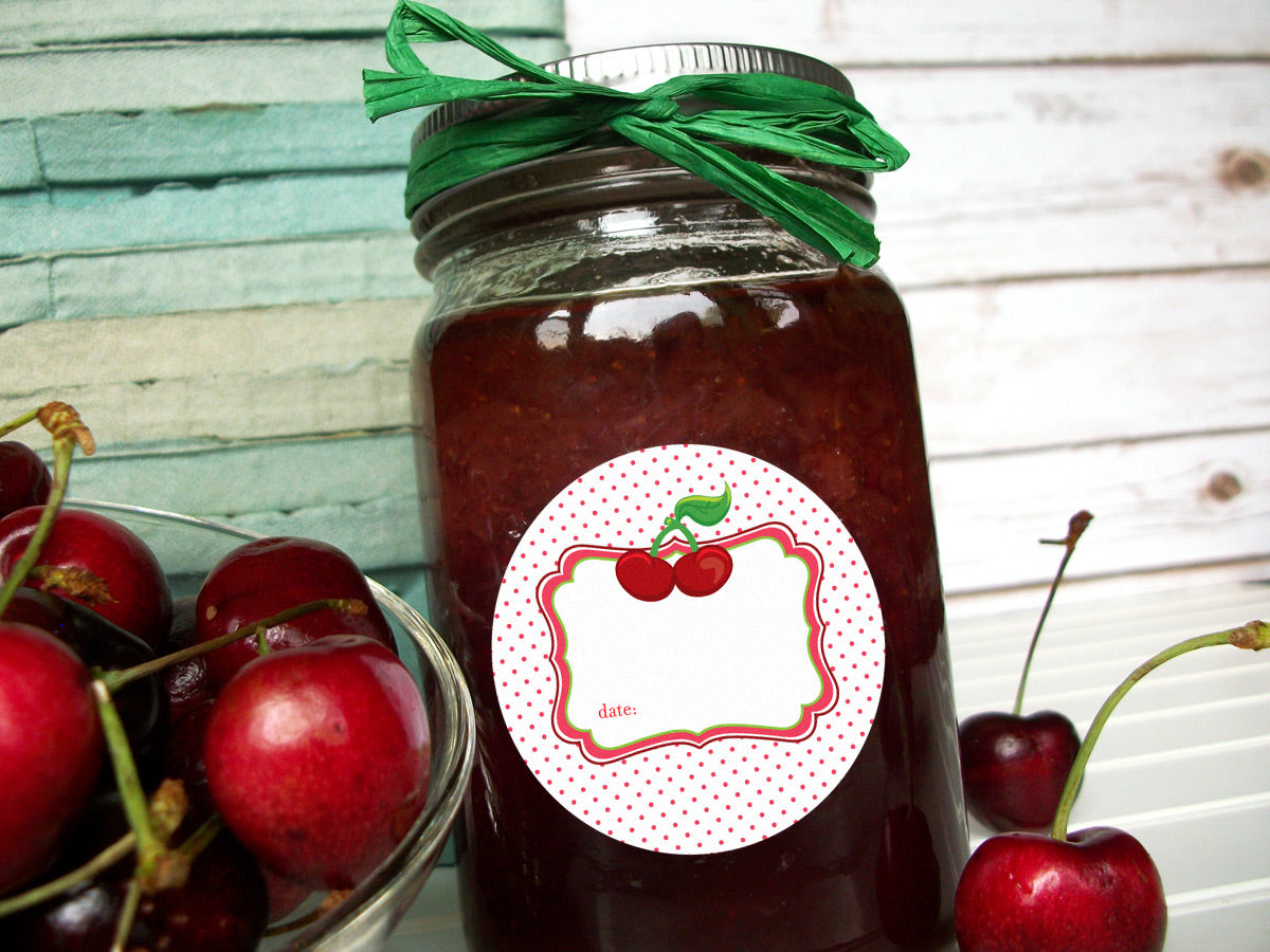 Cute Cherry Canning Labels for home preserved cherry jam & jelly –  CanningCrafts